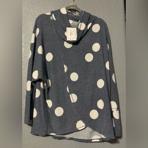 NWT LuLaRoe Kristen Cowl Neck Waffle Pullover Sweater Sz Medium